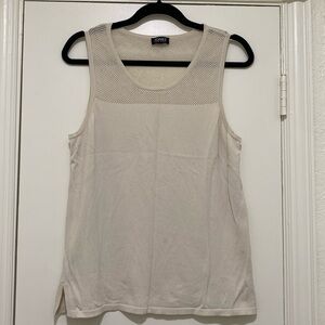 Jones New York Light Weight Cream Thin Knit Tank